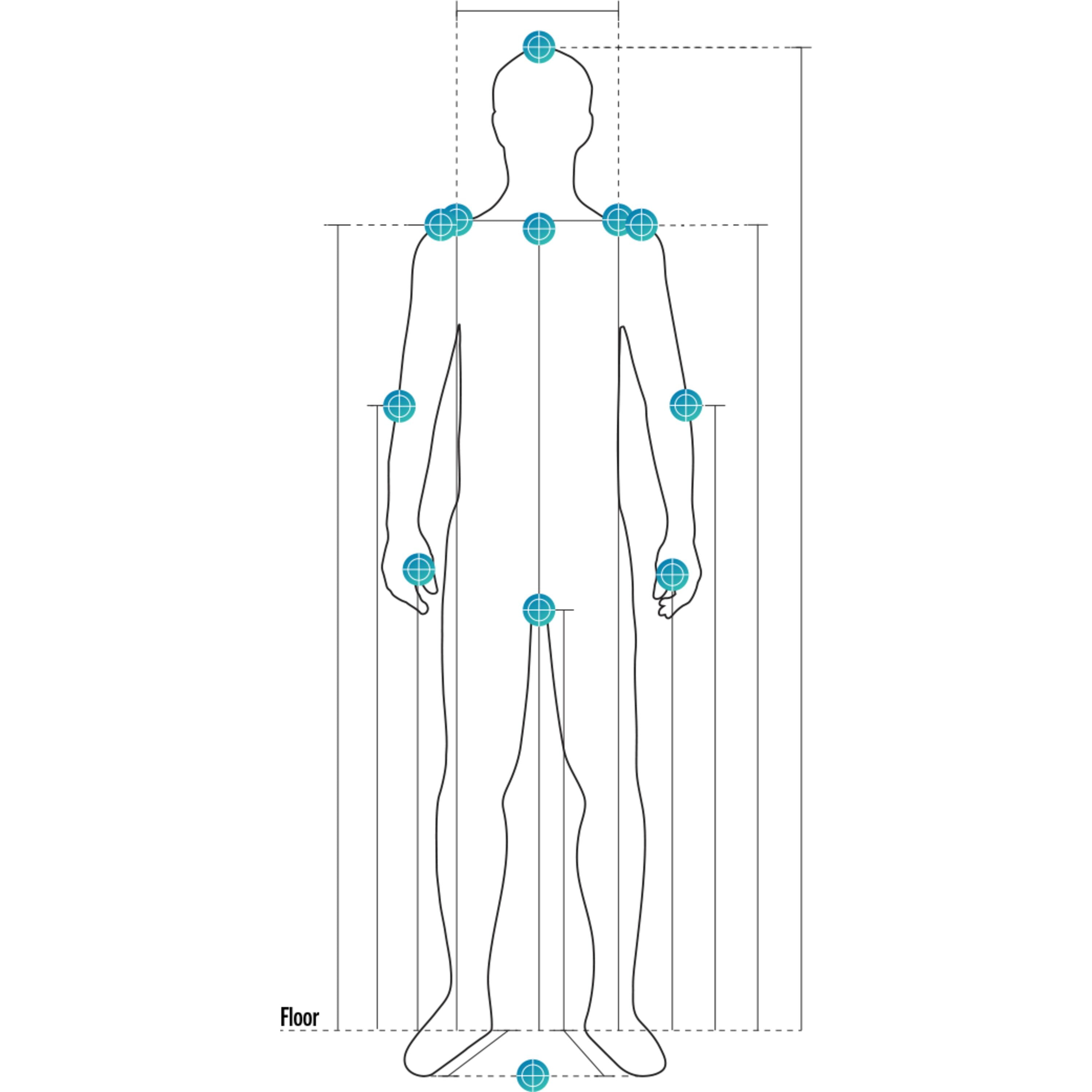 2D body measurement analysis diagram at Stretton Bikes